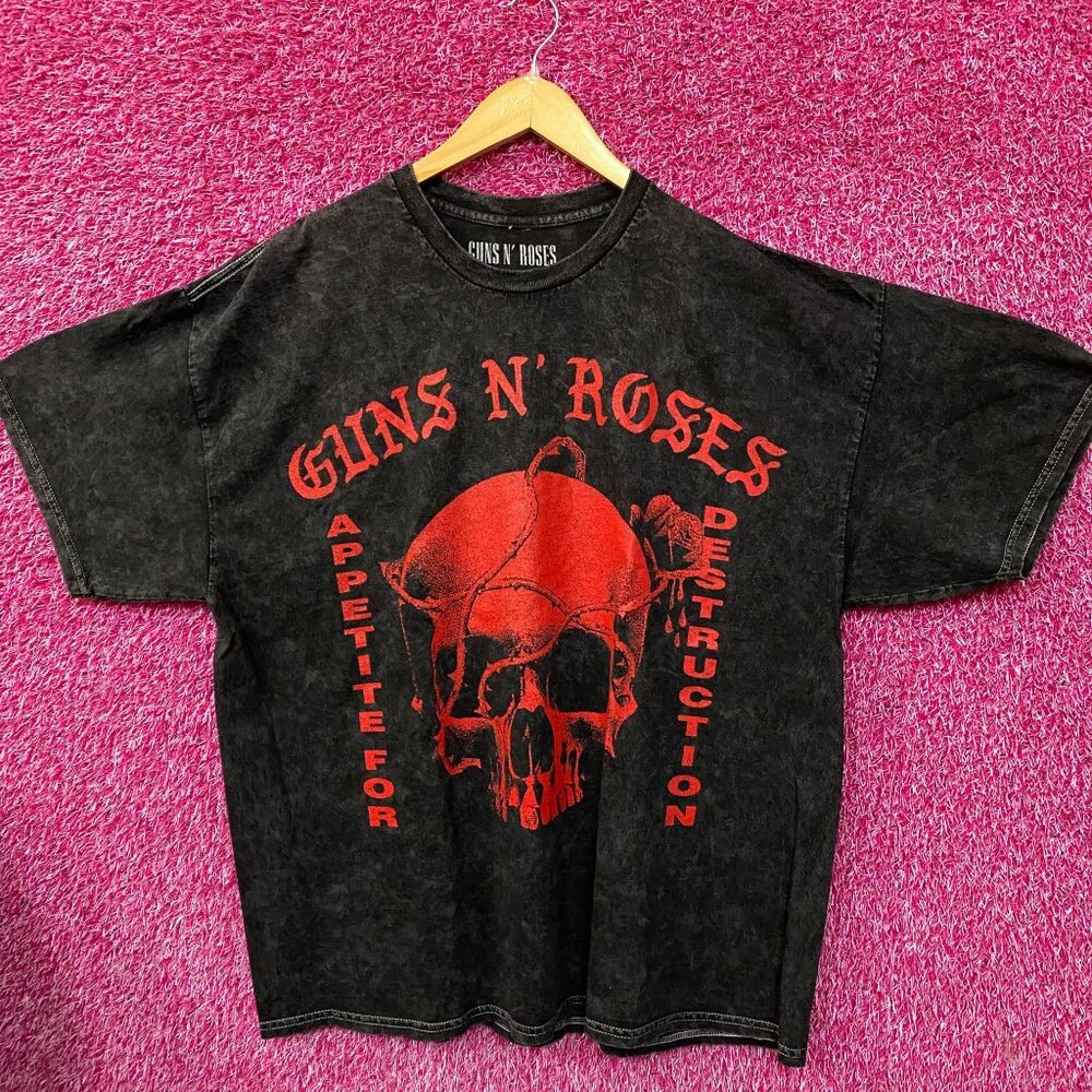 Guns N' Roses Appetite For Destruction Red Skull Graphic T-Shirt  S/M